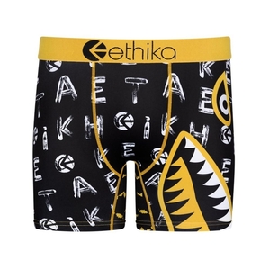 Mid Boxers Ethika Bomber Word Finder Noir Jaune Homme | RNBE-33995591