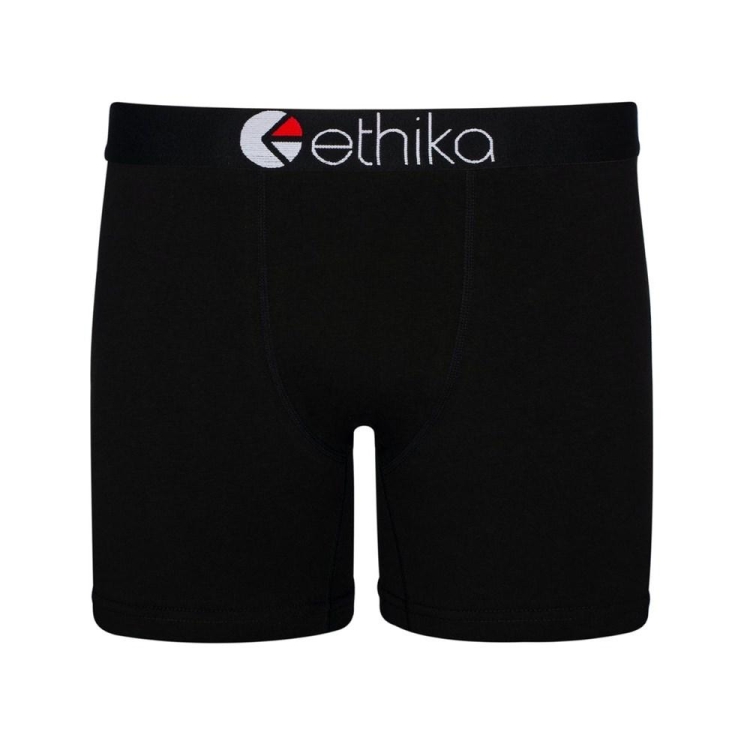 Mid Boxers Ethika BlackOut Noir Homme | KQMR-78664515