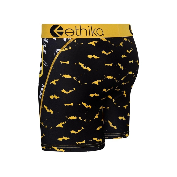 Mid Boxers Ethika Bomber Word Finder Noir Jaune Homme | RNBE-33995591