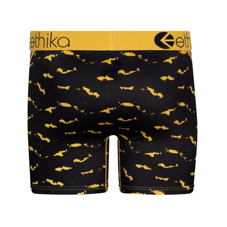 Mid Boxers Ethika Bomber Word Finder Noir Jaune Homme | RNBE-33995591