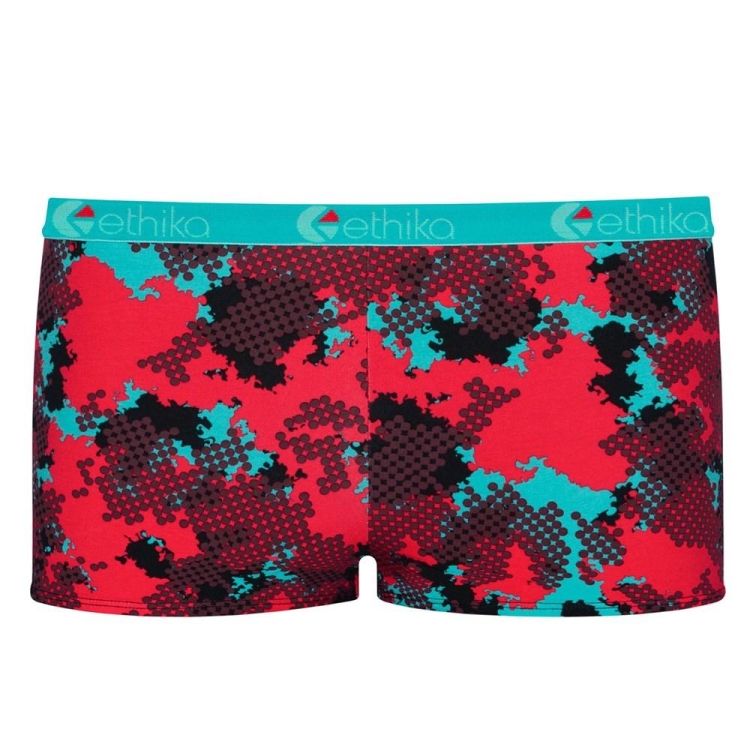 Shorty Underwear Ethika Halftone Rouge Bleu Femme | KZHN-37642703