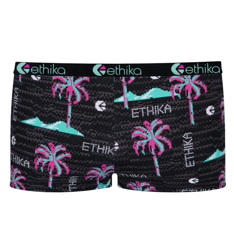 Shorty Underwear Ethika Patch Noir Femme | WAGE-05930549