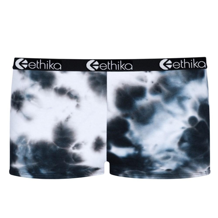 Shorty Underwear Ethika Acid Dye Bleu Marine Blanche Femme | LPCB-68370547