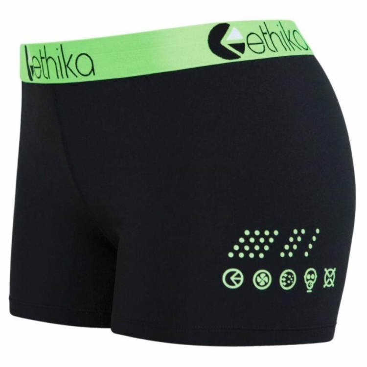 Staple Underwear Ethika Subzero Noir Vert Femme | RQDC-91965907