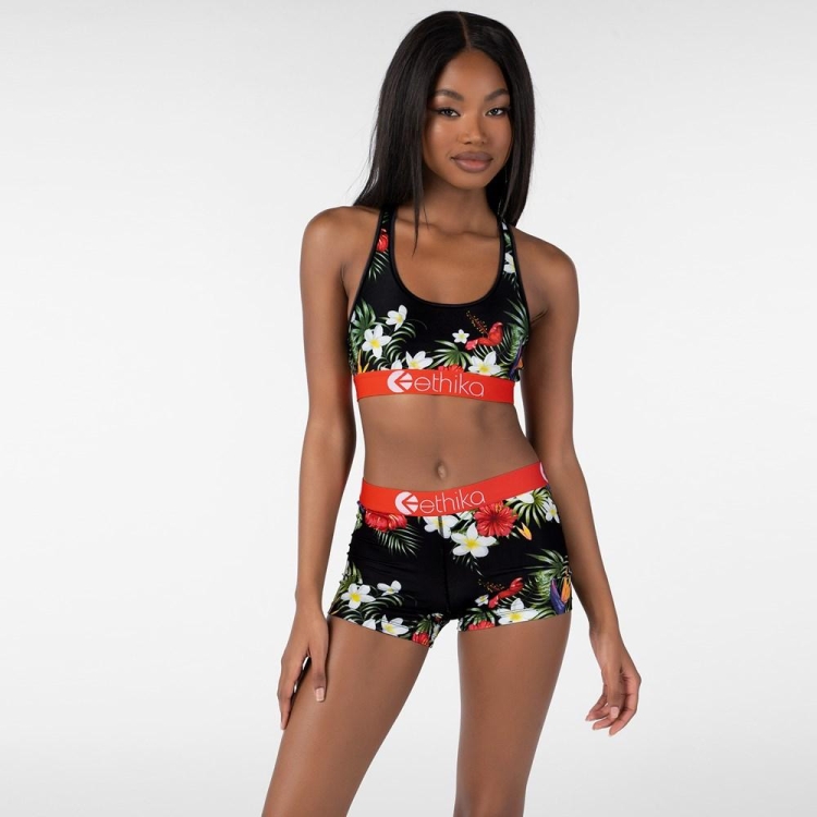 Staple Underwear Ethika Tropical Sunset Noir Femme | YJHR-33486122