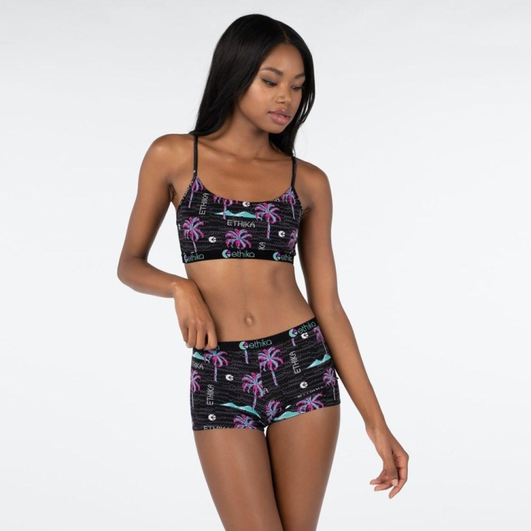 Shorty Underwear Ethika Patch Noir Femme | WAGE-05930549