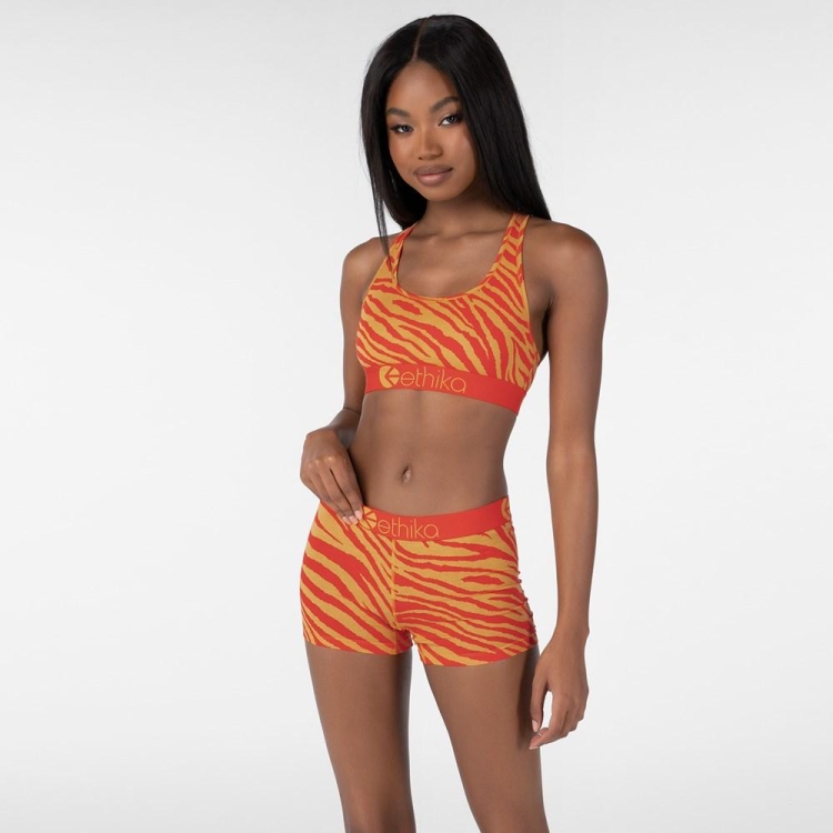 Staple Underwear Ethika Tiger Fire Orange Femme | MWAL-22145404