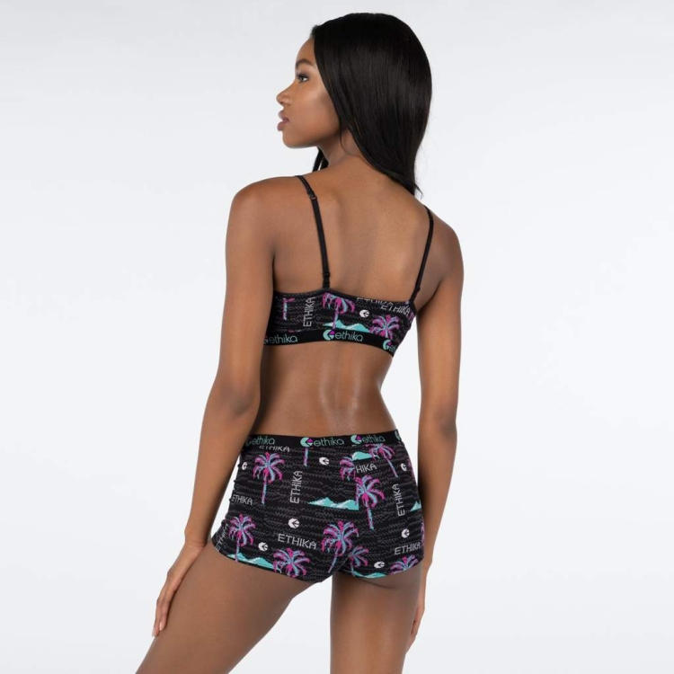 Shorty Underwear Ethika Patch Noir Femme | WAGE-05930549