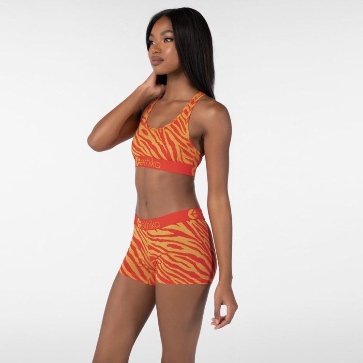 Staple Underwear Ethika Tiger Fire Orange Femme | MWAL-22145404