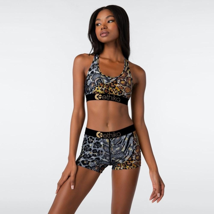 Staple Underwear Ethika Golden Twist Leopard Femme | KQCZ-95494025