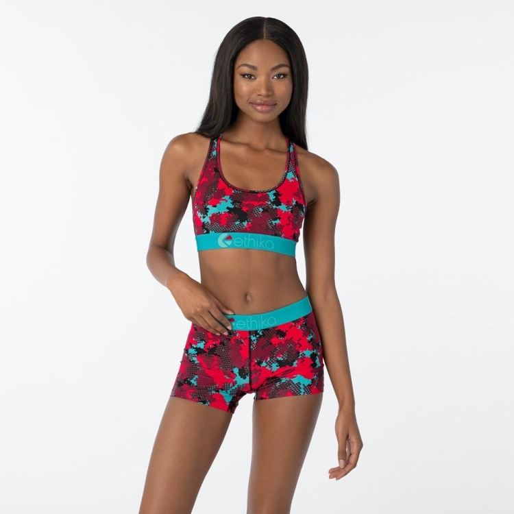 Staple Underwear Ethika Halftone Rouge Bleu Femme | MJDZ-09811311