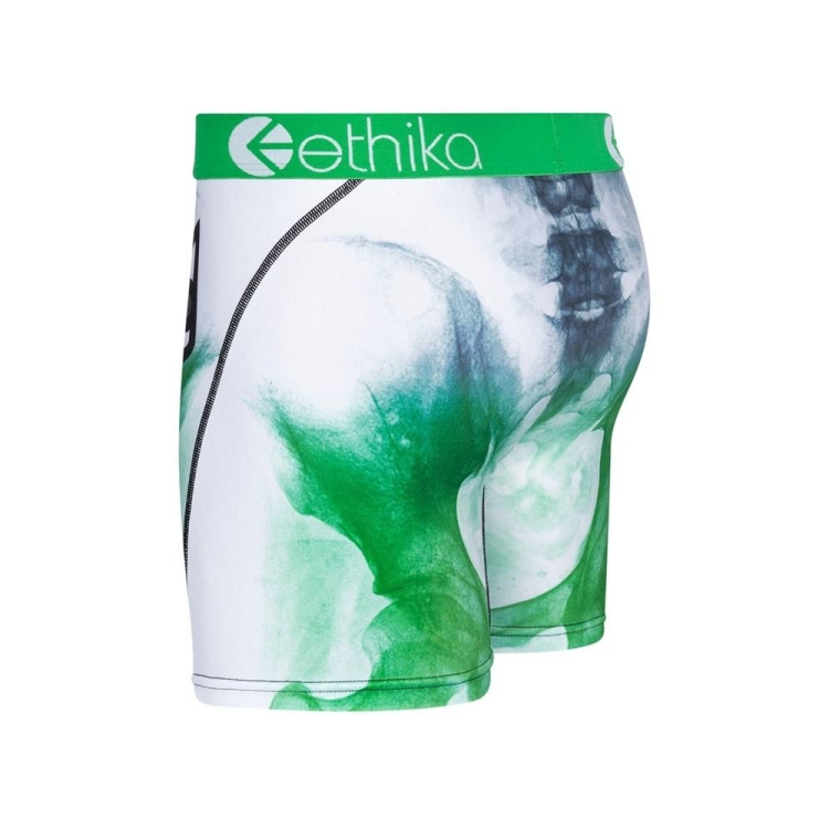 Mid Boxers Ethika Bomber Skelly Blanche Vert Homme | VBFL-00242436