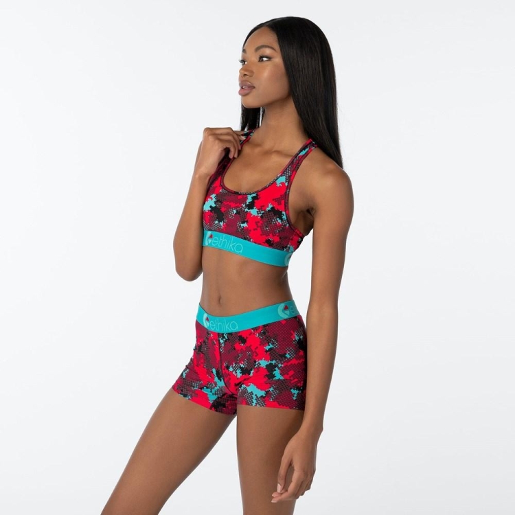 Staple Underwear Ethika Halftone Rouge Bleu Femme | MJDZ-09811311