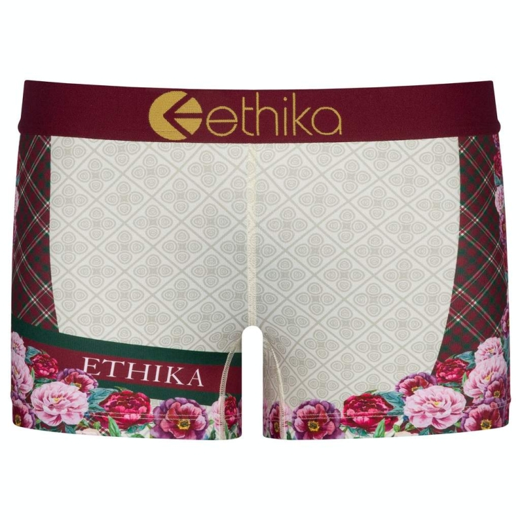 Staple Underwear Ethika Ethikafication Blanche Bordeaux Femme | ZVZG-85006126