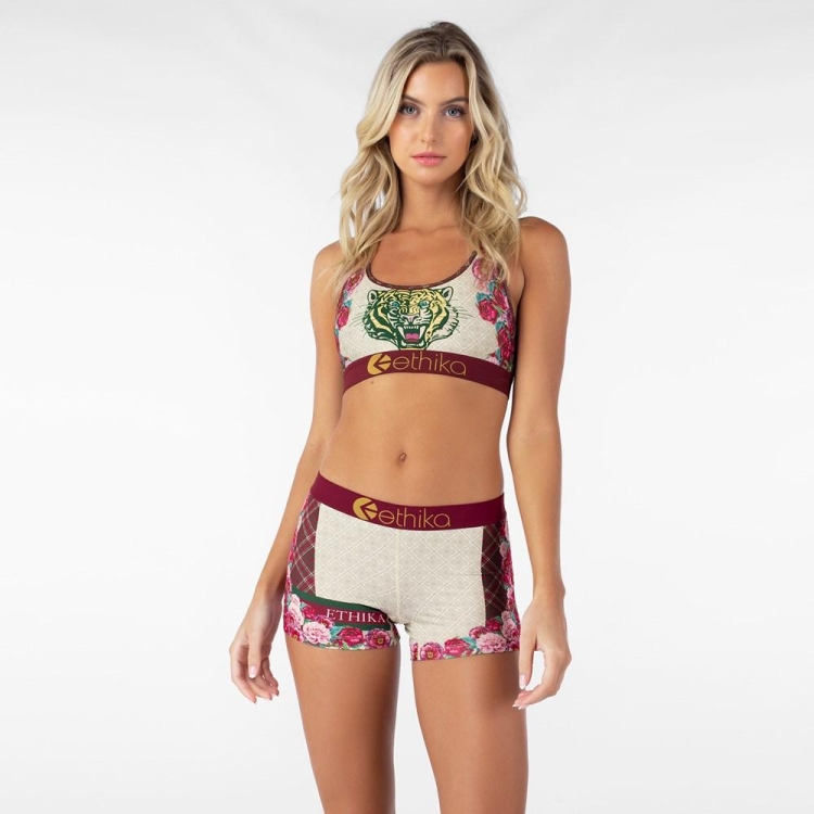 Staple Underwear Ethika Ethikafication Blanche Bordeaux Femme | ZVZG-85006126