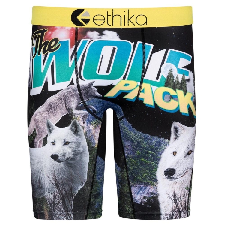 Staple Underwear Ethika The Wolf Pack Noir Homme | ZSJJ-09321291