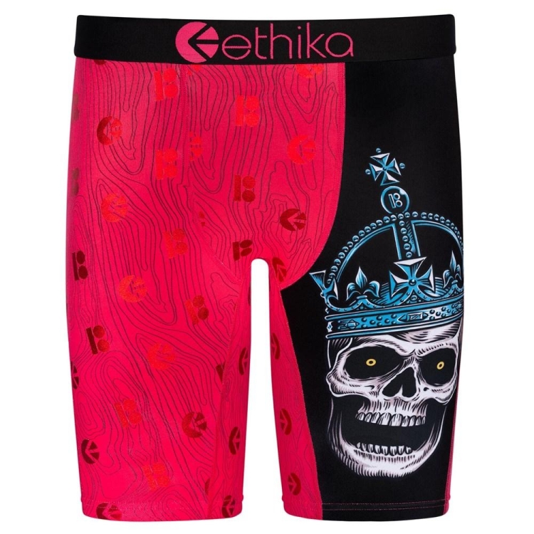 Staple Underwear Ethika Skull King Rouge Homme | PRTA-28075485