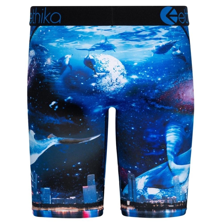 Staple Underwear Ethika Space Whale Bleu Marine Homme | KBEX-86289598