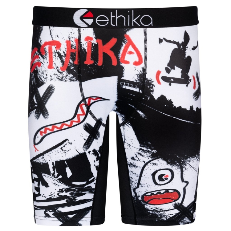 Staple Underwear Ethika Park Tags Noir Blanche Homme | ELQQ-08344745