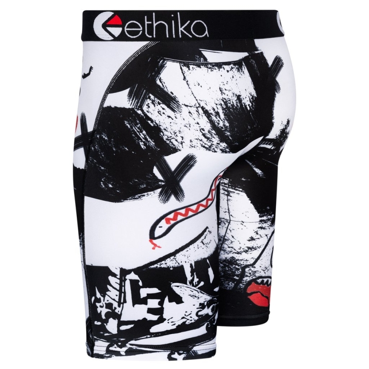 Staple Underwear Ethika Park Tags Noir Blanche Homme | ELQQ-08344745