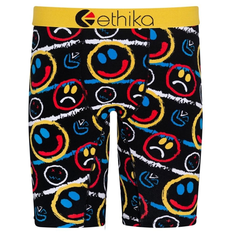 Staple Underwear Ethika Mood Noir Jaune Homme | VTMJ-15577899