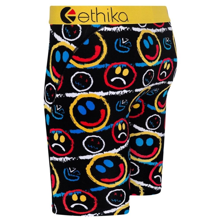 Staple Underwear Ethika Mood Noir Jaune Homme | VTMJ-15577899