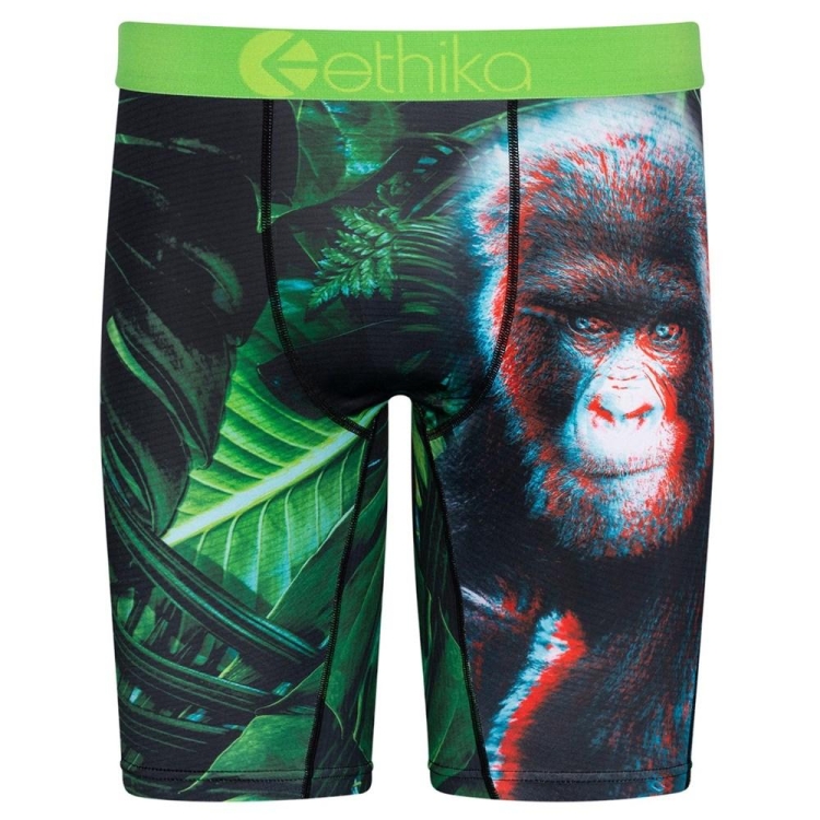 Staple Underwear Ethika Gorilla Glitch 3D Vert Homme | ZUBU-52341167