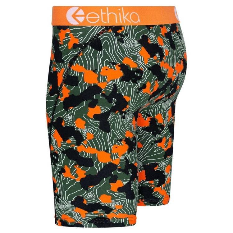 Staple Underwear Ethika Forest Camo Vert Orange Homme | NPOO-56891845