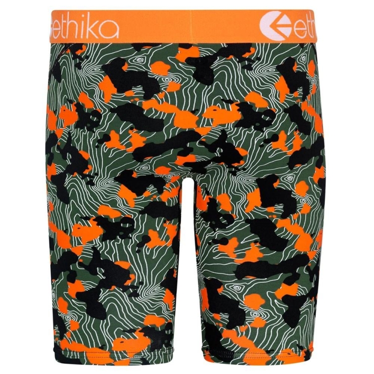 Staple Underwear Ethika Forest Camo Vert Orange Homme | NPOO-56891845