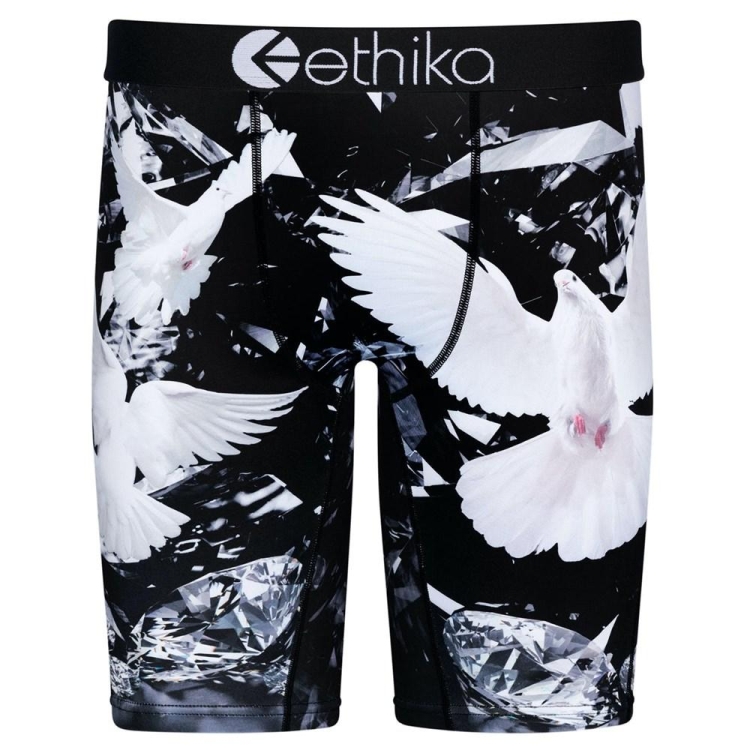 Staple Underwear Ethika Dove Diamonds Noir Blanche Homme | SRGZ-82848922