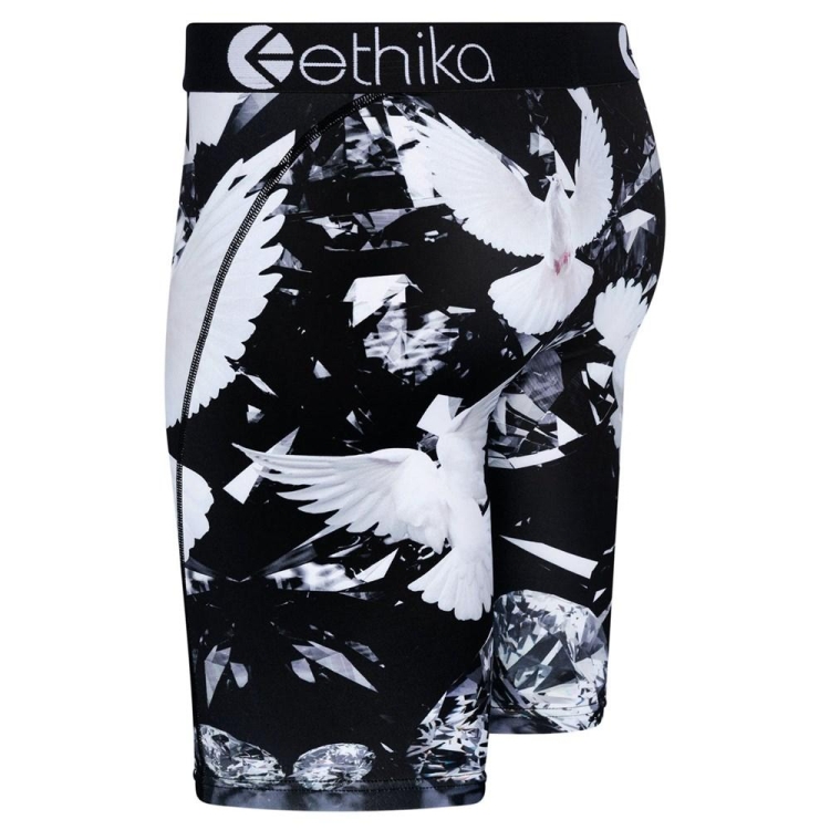 Staple Underwear Ethika Dove Diamonds Noir Blanche Homme | SRGZ-82848922