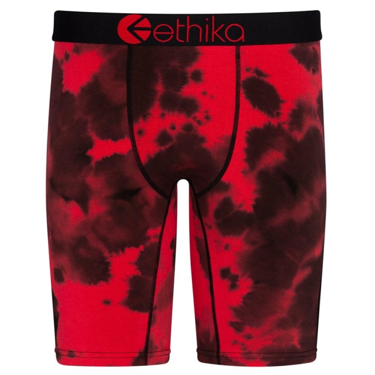 Staple Underwear Ethika Crumble Dye Rouge Noir Homme | DNYK-26711227