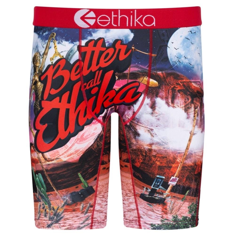 Staple Underwear Ethika Burnerz Rouge Homme | FZDA-53885122