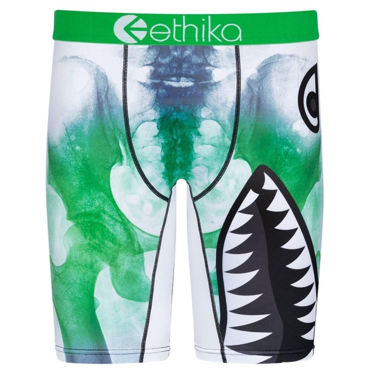 Staple Underwear Ethika Bomber Skelly Blanche Vert Homme | GZIG-26145964