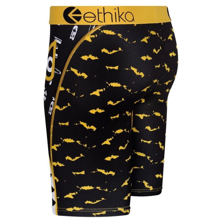 Staple Underwear Ethika Bomber Word Finder Noir Jaune Homme | HYLF-00129467