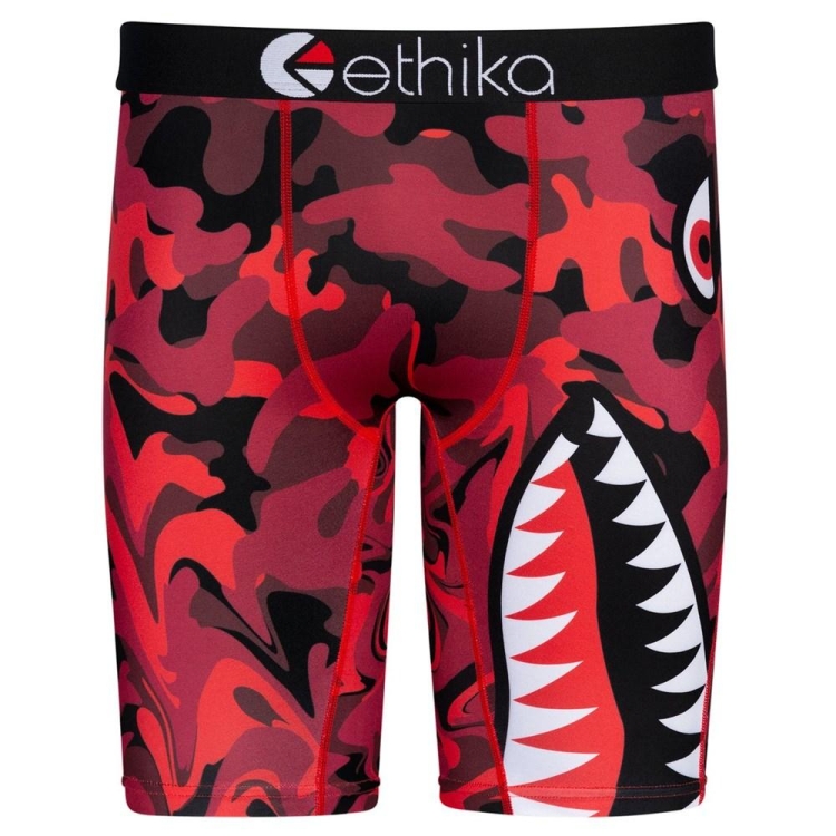 Staple Underwear Ethika BMR Stealth Drip Rouge Noir Homme | CDAS-80682181