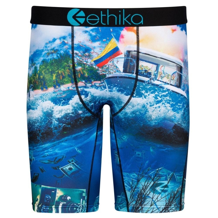 Staple Underwear Ethika Free The Trappers Bleu Homme | AZPU-92451148