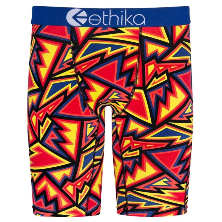 Staple Underwear Ethika Abstract Range Rouge Jaune Homme | OFCN-45467478