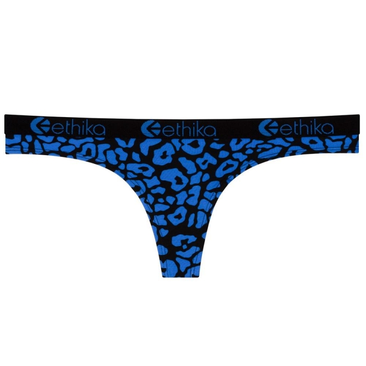 Lanières Ethika Sick Cheetah Bleu Femme | PEGX-62590901