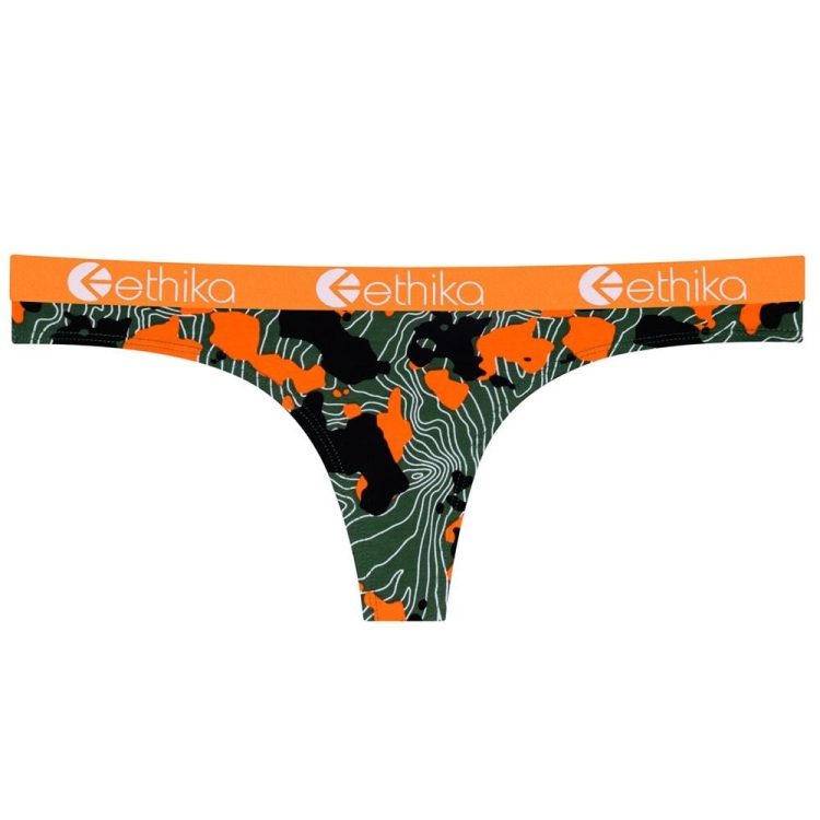 Lanières Ethika Forest Camo Vert Orange Femme | LJKG-78555215