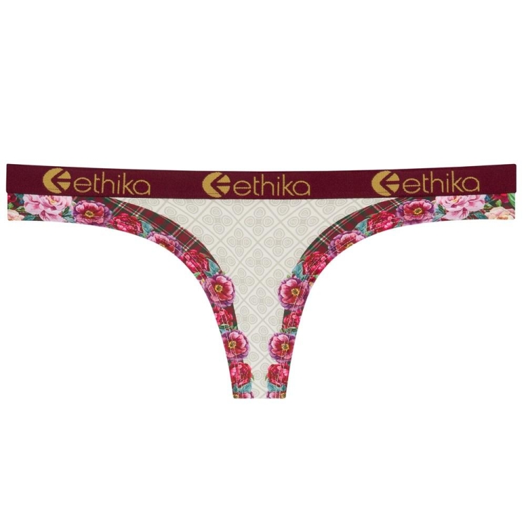 Lanières Ethika Ethikafication Blanche Bordeaux Femme | AZNH-17438946