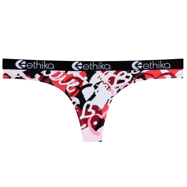 Lanières Ethika Chaotic Love Blanche Rouge Femme | WUQY-13872722