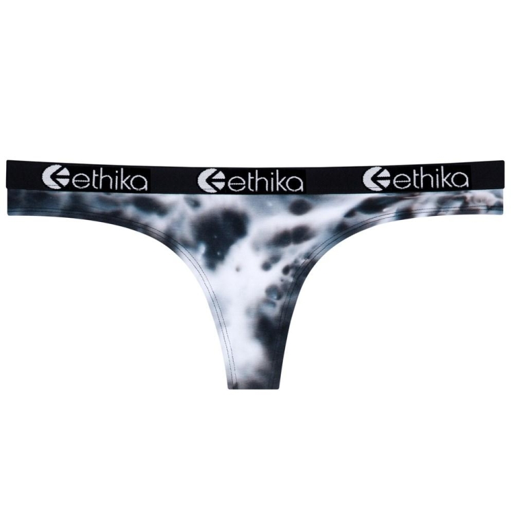 Lanières Ethika Acid Dye Bleu Marine Blanche Femme | BCRU-86144648