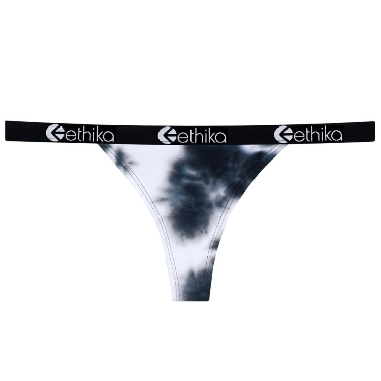 Lanières Ethika Acid Dye Brazilian Bleu Marine Blanche Femme | CYFV-62461903