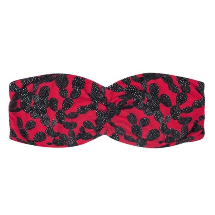 Bandeau Bra Ethika Pink Cactus Rouge Noir Femme | KRIF-78058822