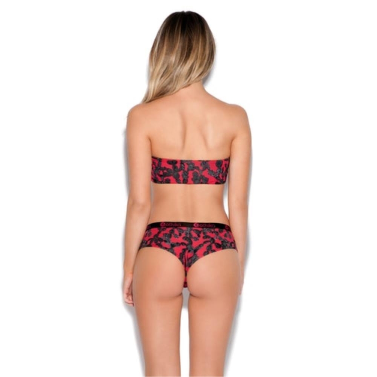 Bandeau Bra Ethika Pink Cactus Rouge Noir Femme | KRIF-78058822