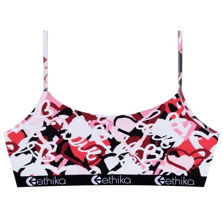 Pullover Bra Ethika Chaotic Love Blanche Rouge Femme | QFRB-57917941