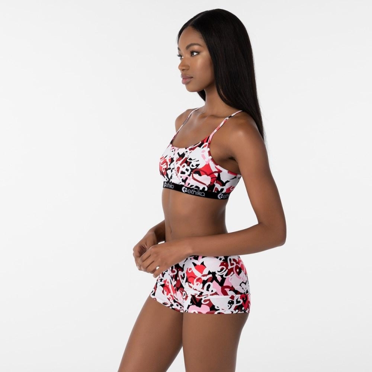 Pullover Bra Ethika Chaotic Love Blanche Rouge Femme | QFRB-57917941