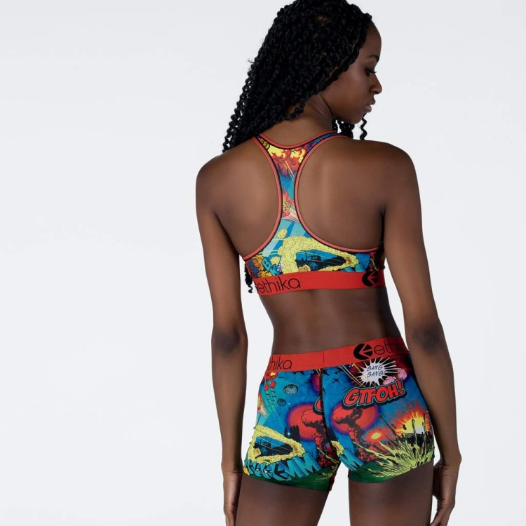 Soutien Gorge Sport Ethika Wild World Multicolore Femme | UAIY-51678101