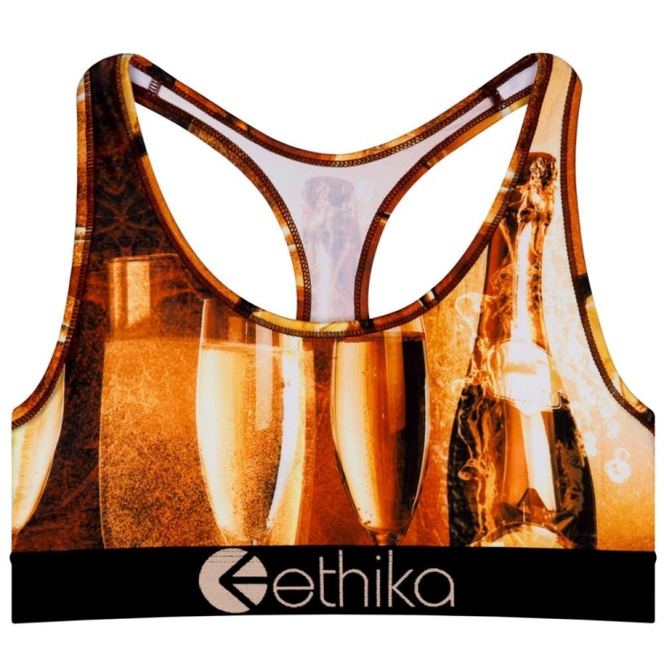 Soutien Gorge Sport Ethika Pop A Bottle Marron Femme | PNIH-92761686